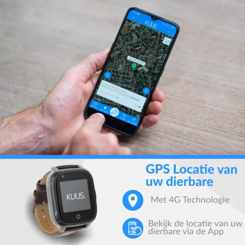 KUUS. S2 Alarm Horloge Zonder Abonnement met Valdetectie voor Ouderen en Senioren - Personenalarmering met SOS knop Alarmknop - GPS - Alarmhorloge