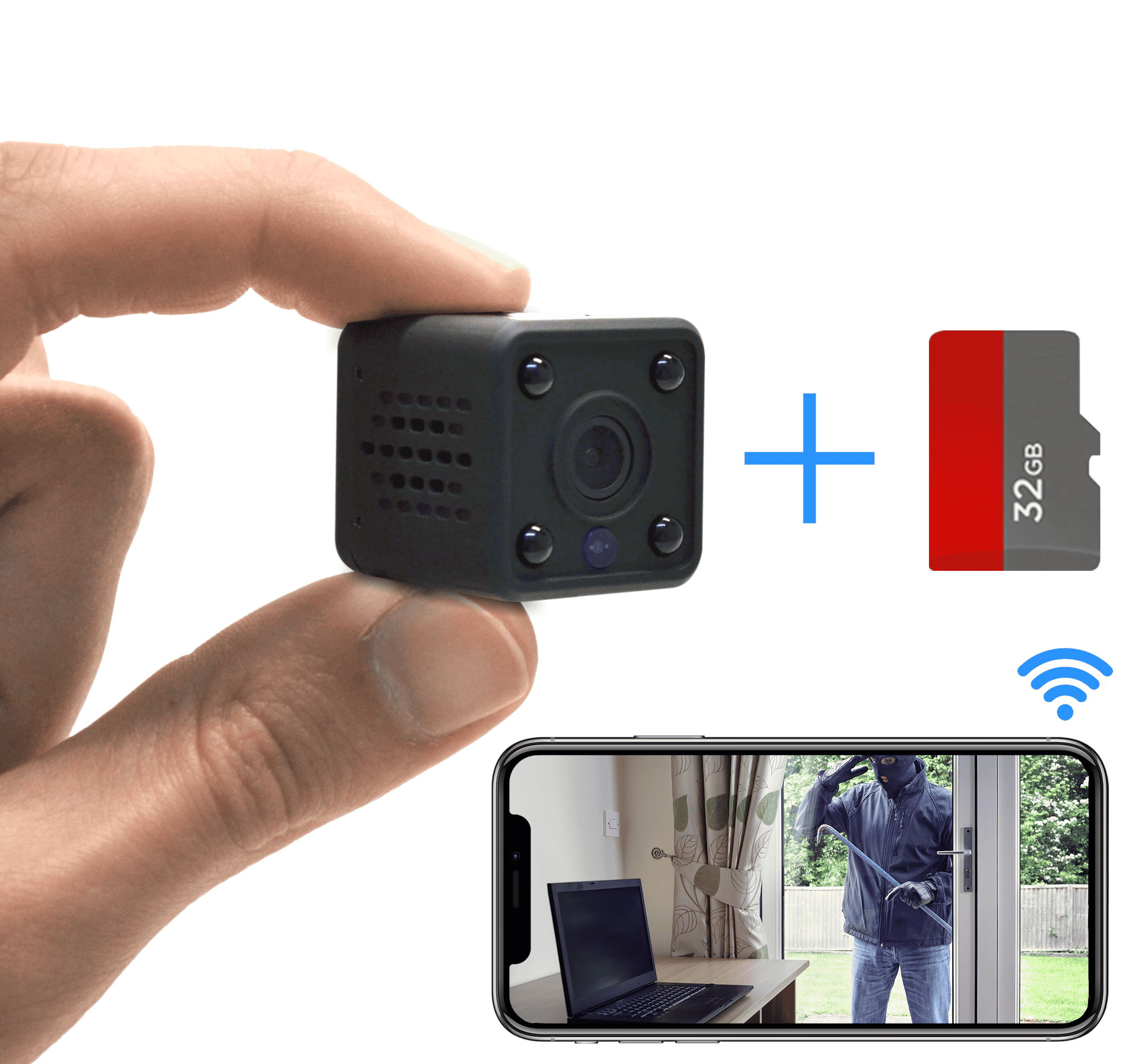 Mini-Spionagekamera mit App Überwachungskamera