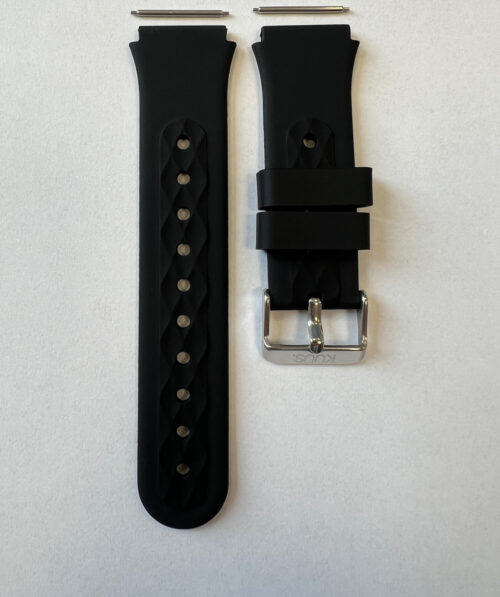 Horlogebandje Sportief Siliconen Zwart 19 mm