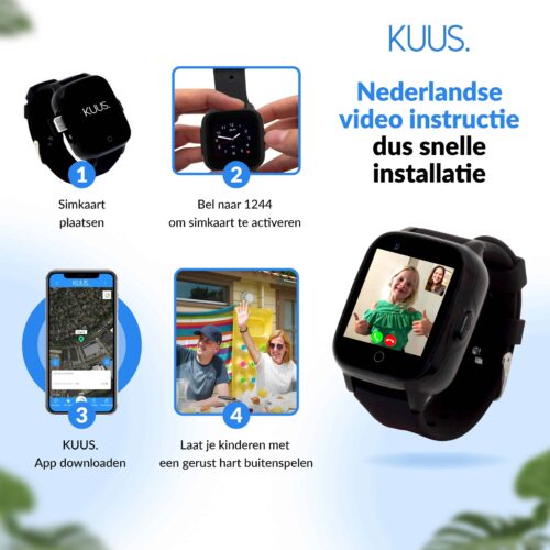 KUUS. W2 GPS horloge kind zonder spelletjes