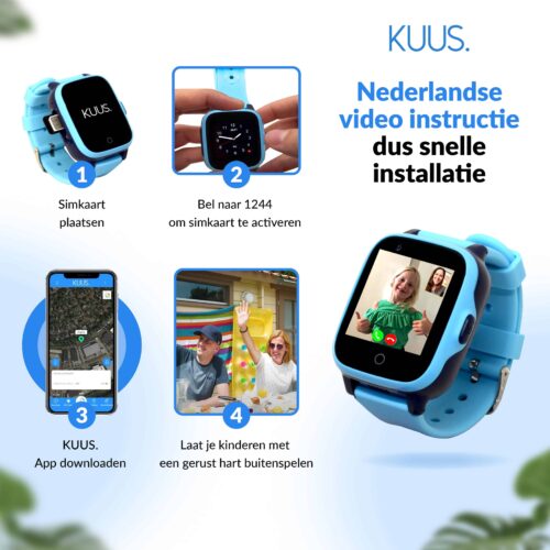 KUUS. W2 GPS horloge kind zonder spelletjes