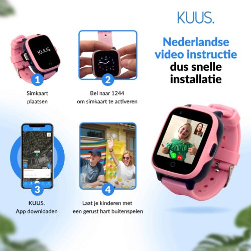 KUUS. W2 GPS horloge kind zonder spelletjes