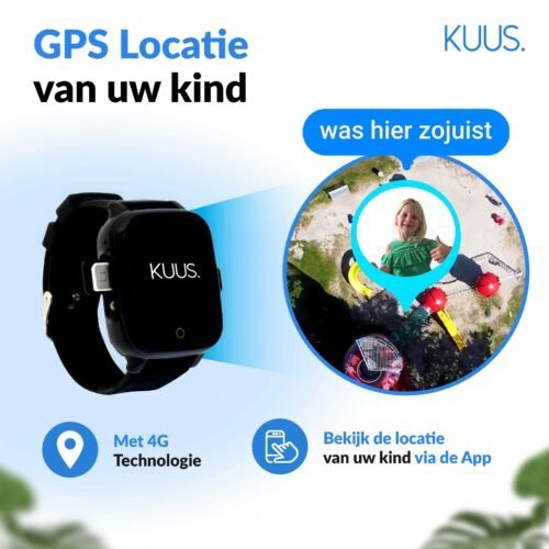 KUUS. W2 GPS horloge kind zonder spelletjes