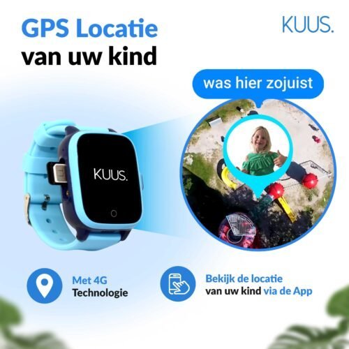 KUUS. W2 GPS horloge kind zonder spelletjes