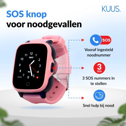 KUUS. W2 GPS horloge kind zonder spelletjes