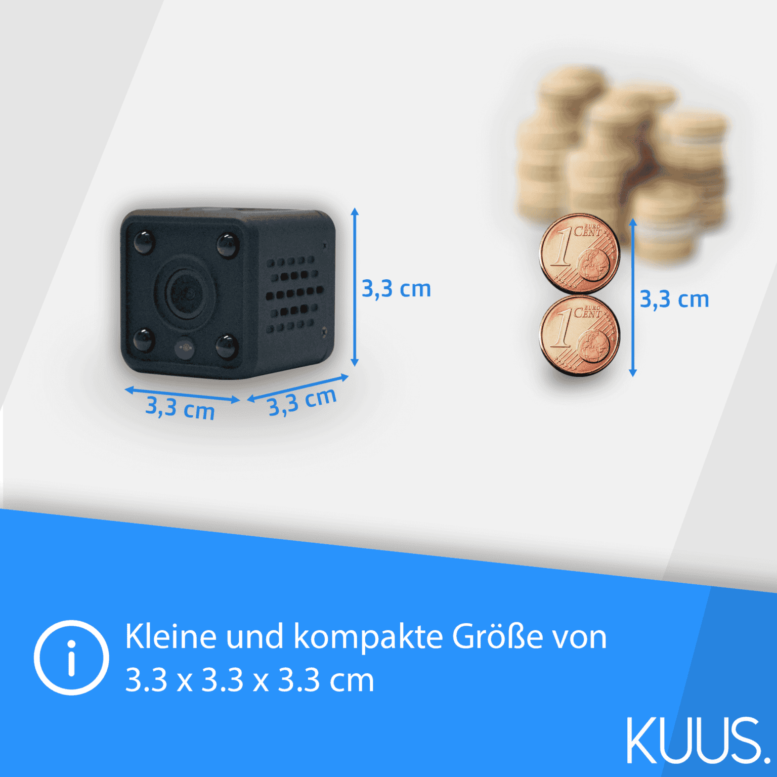 KUUS. C2 | Mini Kamera mit WLAN und App, diskret versandt