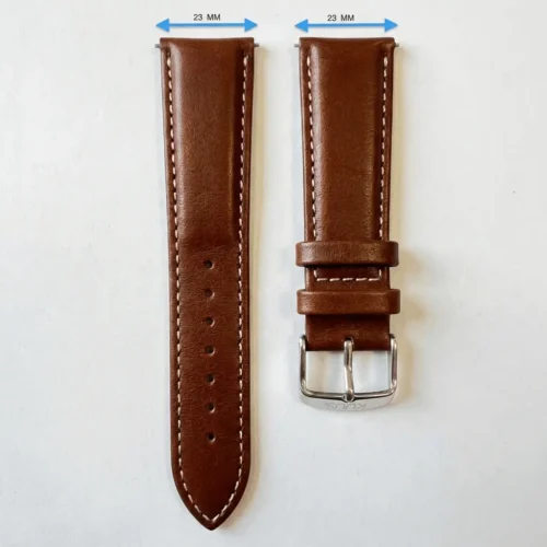 Horlogebandje Leder Bruin 23mm breed