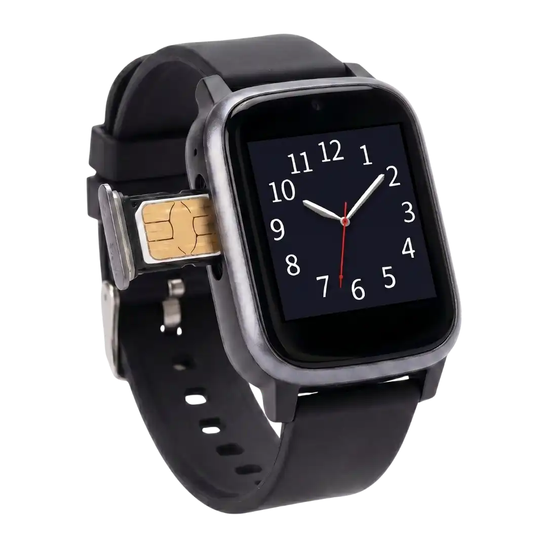 KUUS. S5 Alarmhorloge voor ouderen. SOS horloge zonder abonnement met GPS en valdetectie. Slank model voor smalle pols.