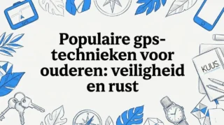 Sfeervolle titelkaart met illustraties van GPS-elementen