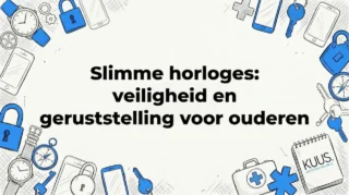 Met de hand getekende titelkaart voorzien van klokjes en veiligheidspictogrammen