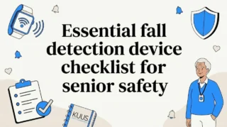 Decorative title card with fall device icons