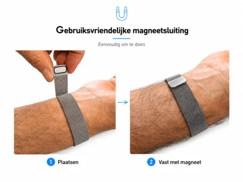 Metaal Horlogebandje Mesh met Magneetsluiting - Milanees