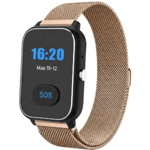 Metaal Horlogebandje Mesh met Magneetsluiting - Milanees - 18 mm: S4, Rose Gold